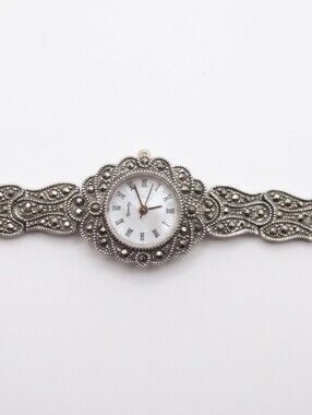 Vintage Quartz Marcasite Deco Watch